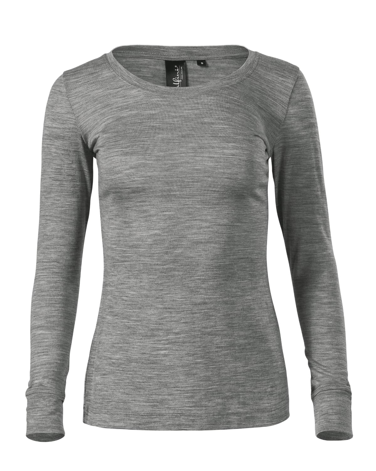Merino Rise LS v barvě tmavě šedý melír — Přední pohled