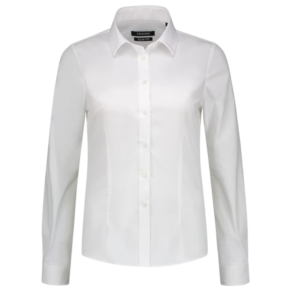 Fitted Stretch Blouse v barvě bílá — Přední pohled