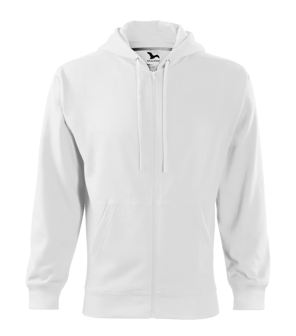 Trendy Zipper v barvě bílá — Přední pohled