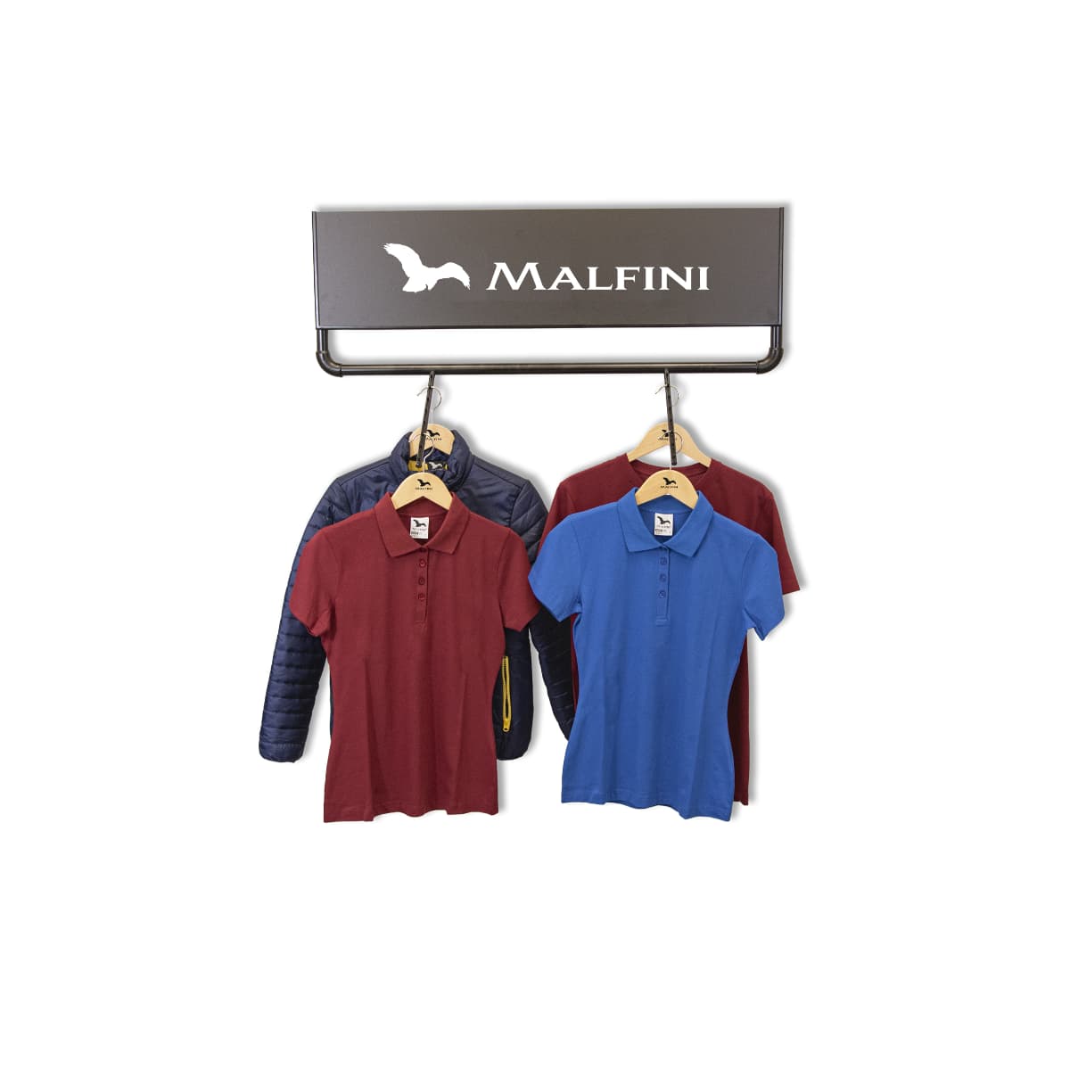 Stojan nástěnný MALFINI v barvě černá — Složené