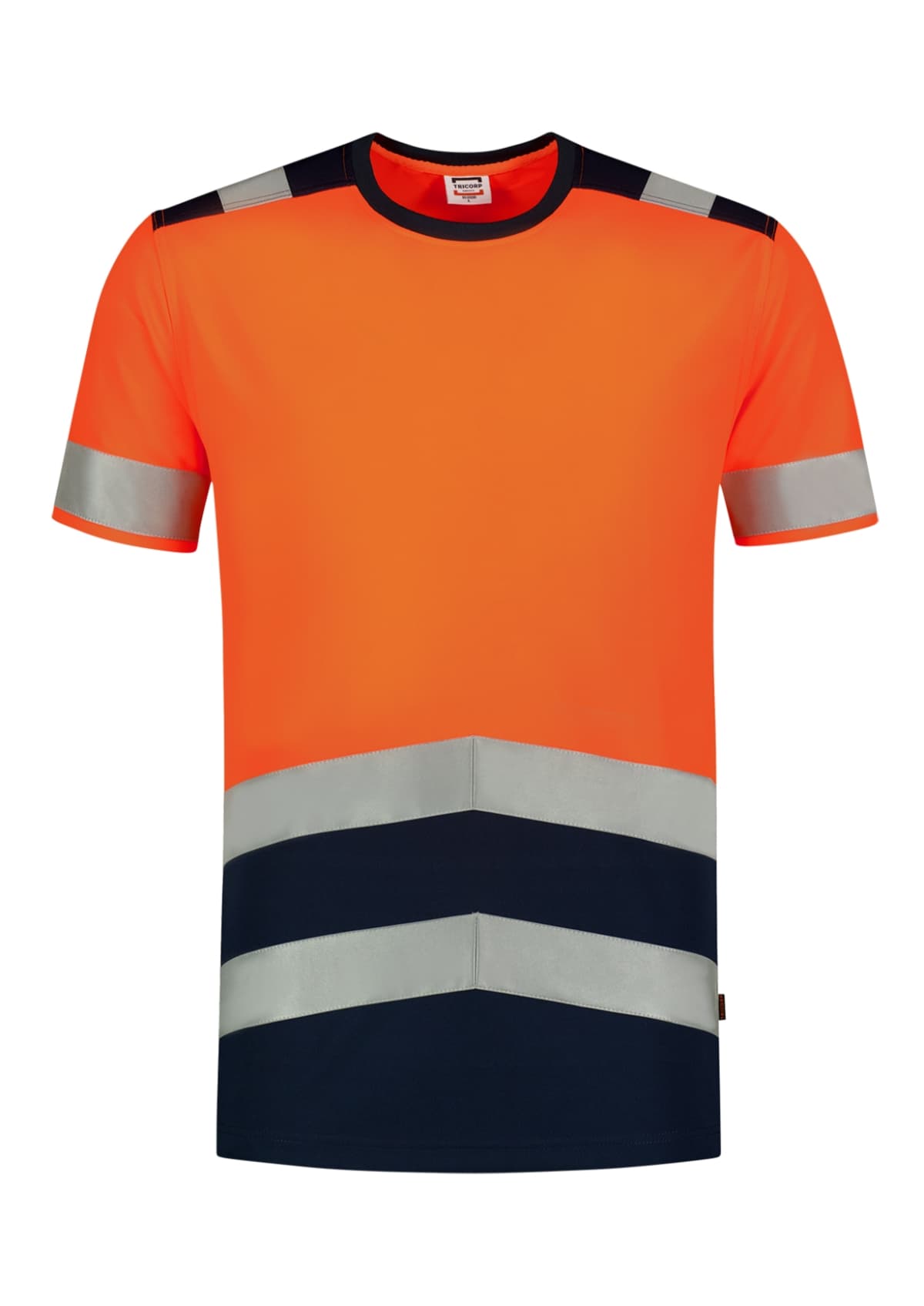T-Shirt High Vis Bicolor v barvě fluorescenční oranžová — Přední pohled